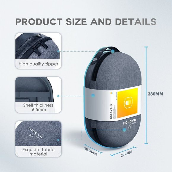 OBOVR C2 Carrying Case – Compatible with Quest 2 Elite Strap and BOBOVR M2 pro,H - Picture 2 of 6